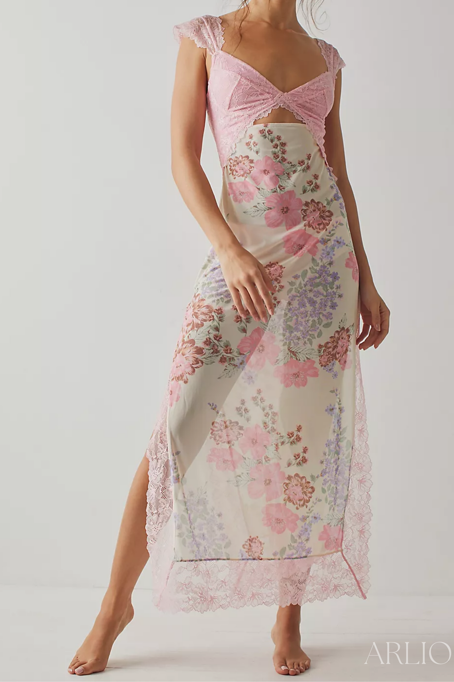 Flower Maxi Slip Dress