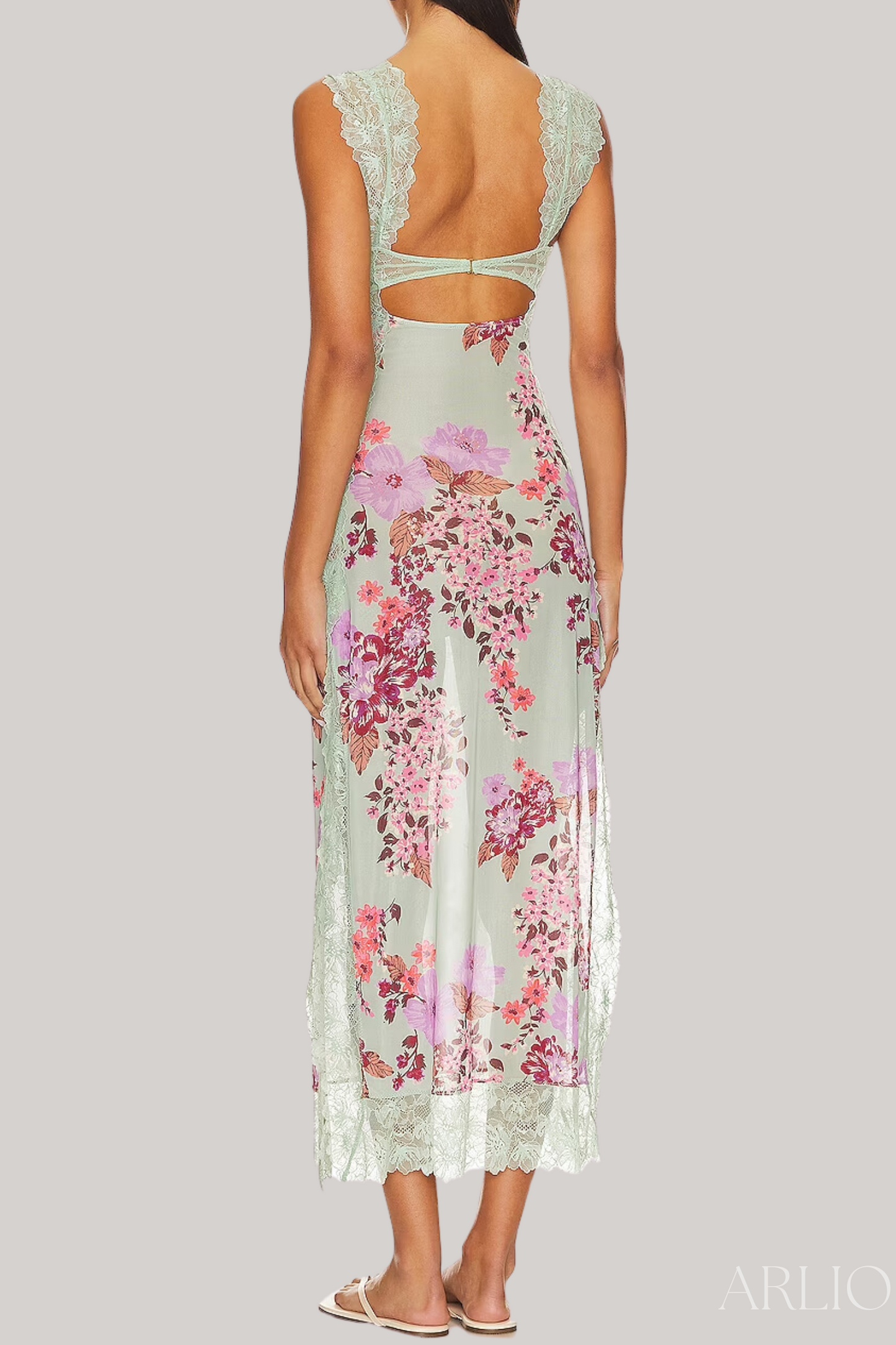 Flower Maxi Slip Dress